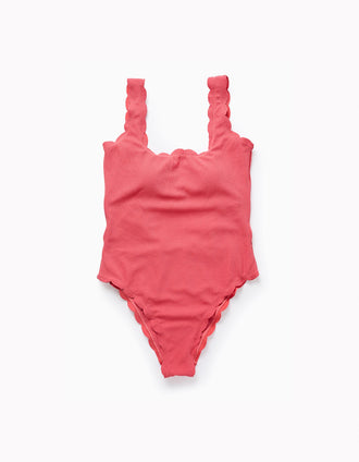Ribbed Swimsuit for Women 'You&Me', Light Red