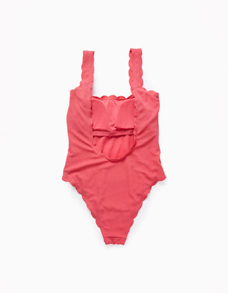 Ribbed Swimsuit for Women 'You&Me', Light Red