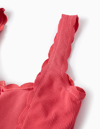 Ribbed Swimsuit for Women 'You&Me', Light Red