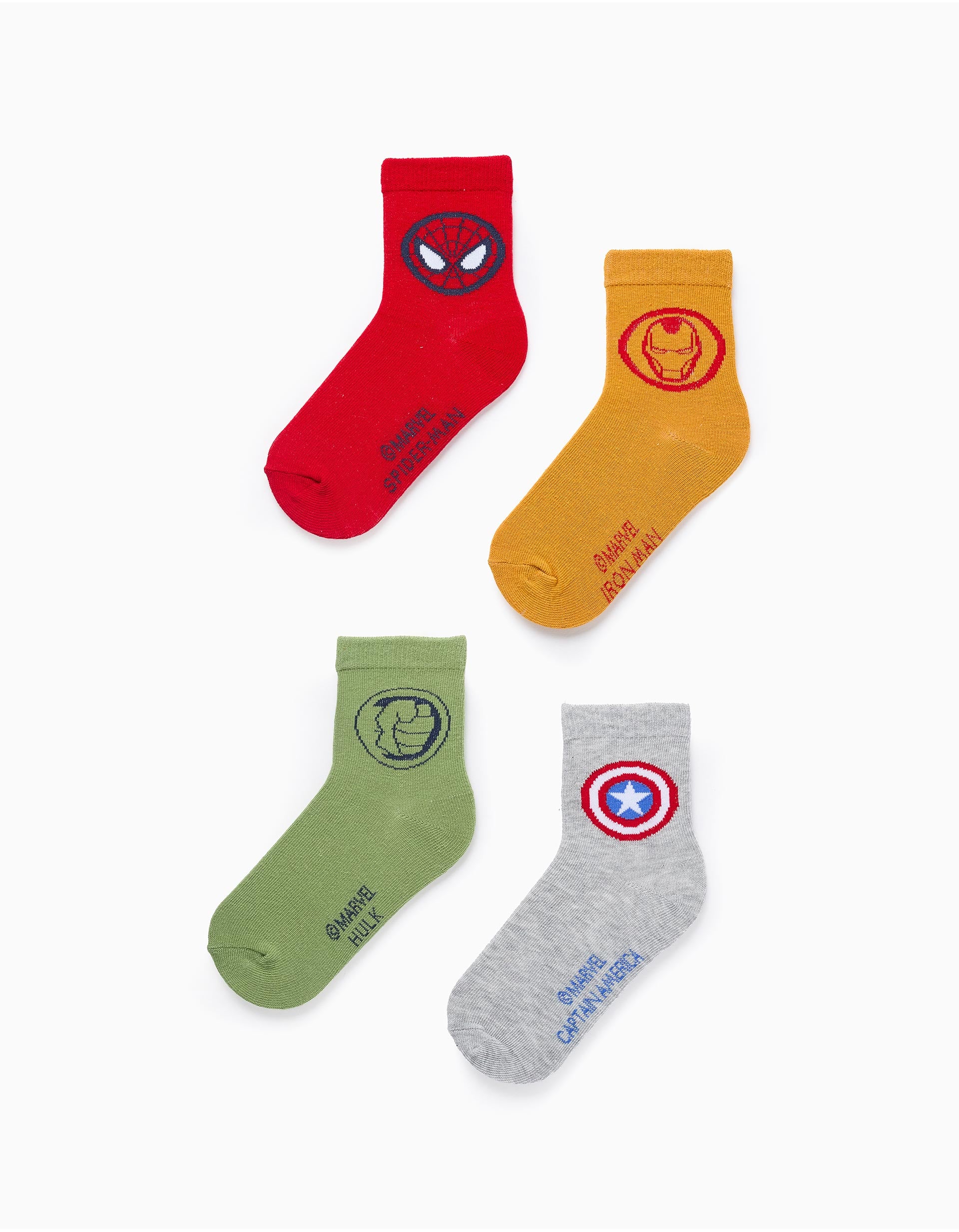 Pack 4 Paires de Chaussettes pour Garçon 'Avengers', Multicolore