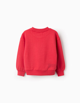 Sweat de Algodão com Estampado para Menina 'Dance', Vermelho