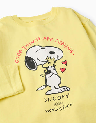 Camiseta Manga Larga para Niña 'Snoopy & Woodstuck', Amarillo