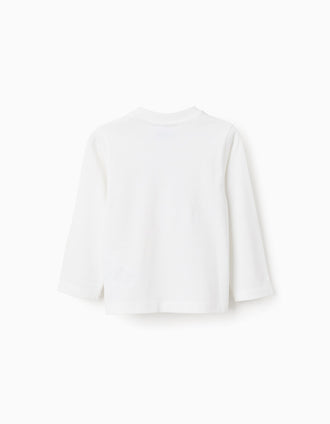 T-shirt de Algodão para Bebé 'Bluey & Bingo', Branco
