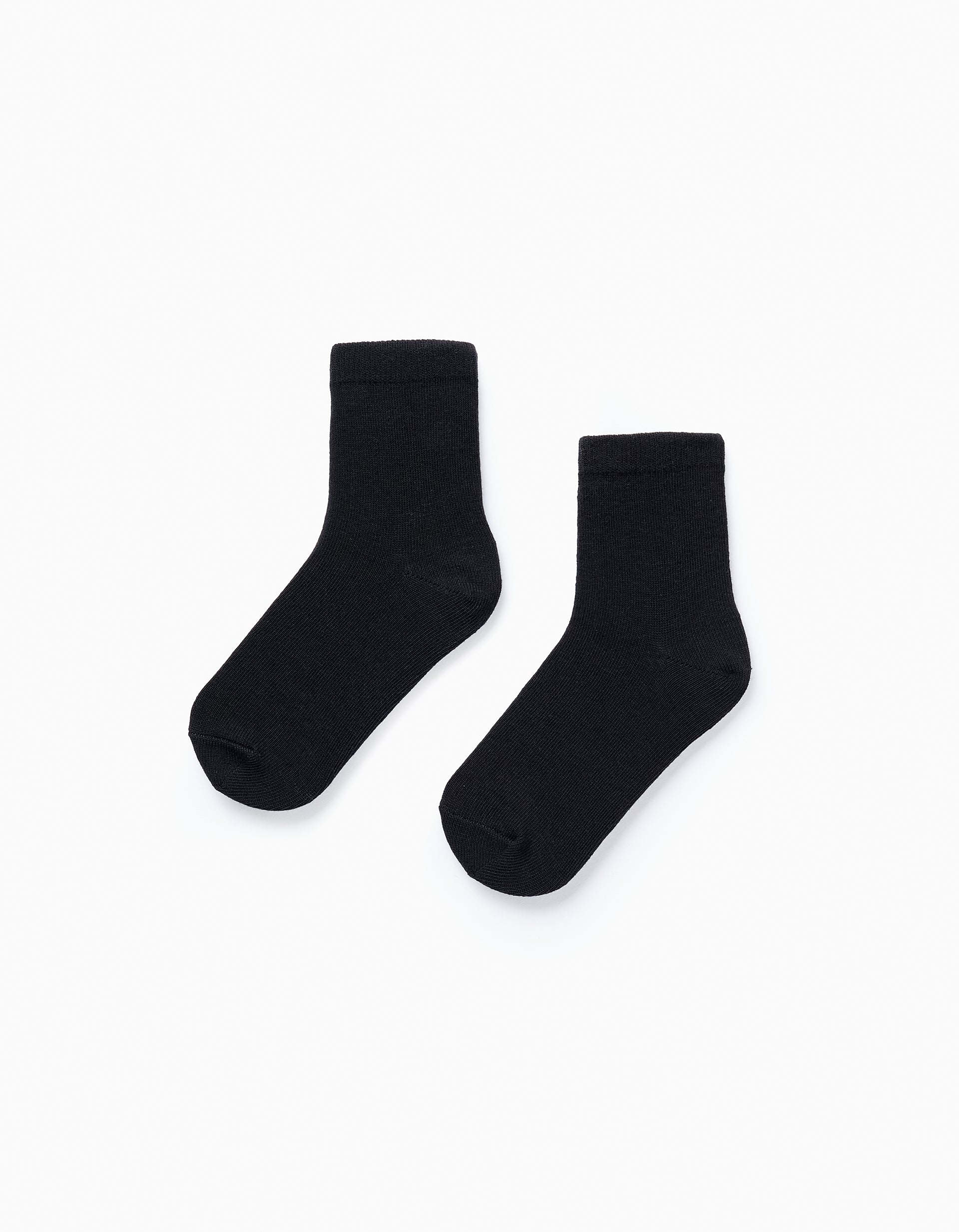 Pack 2 Paires de Chaussettes Unies pour Garçon, Noir