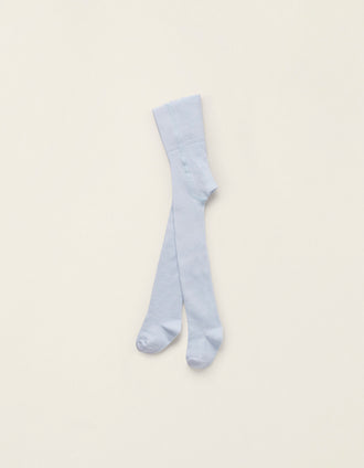 Collants de Cintura Alta em Algodão para Recém-Nascido, Azul