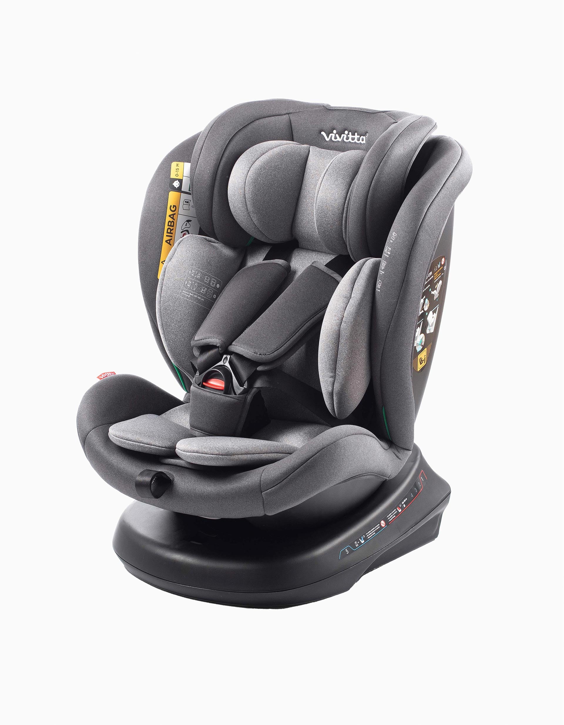 Vivitta Sanna I-Belt Car Seat, Anthracite Melange