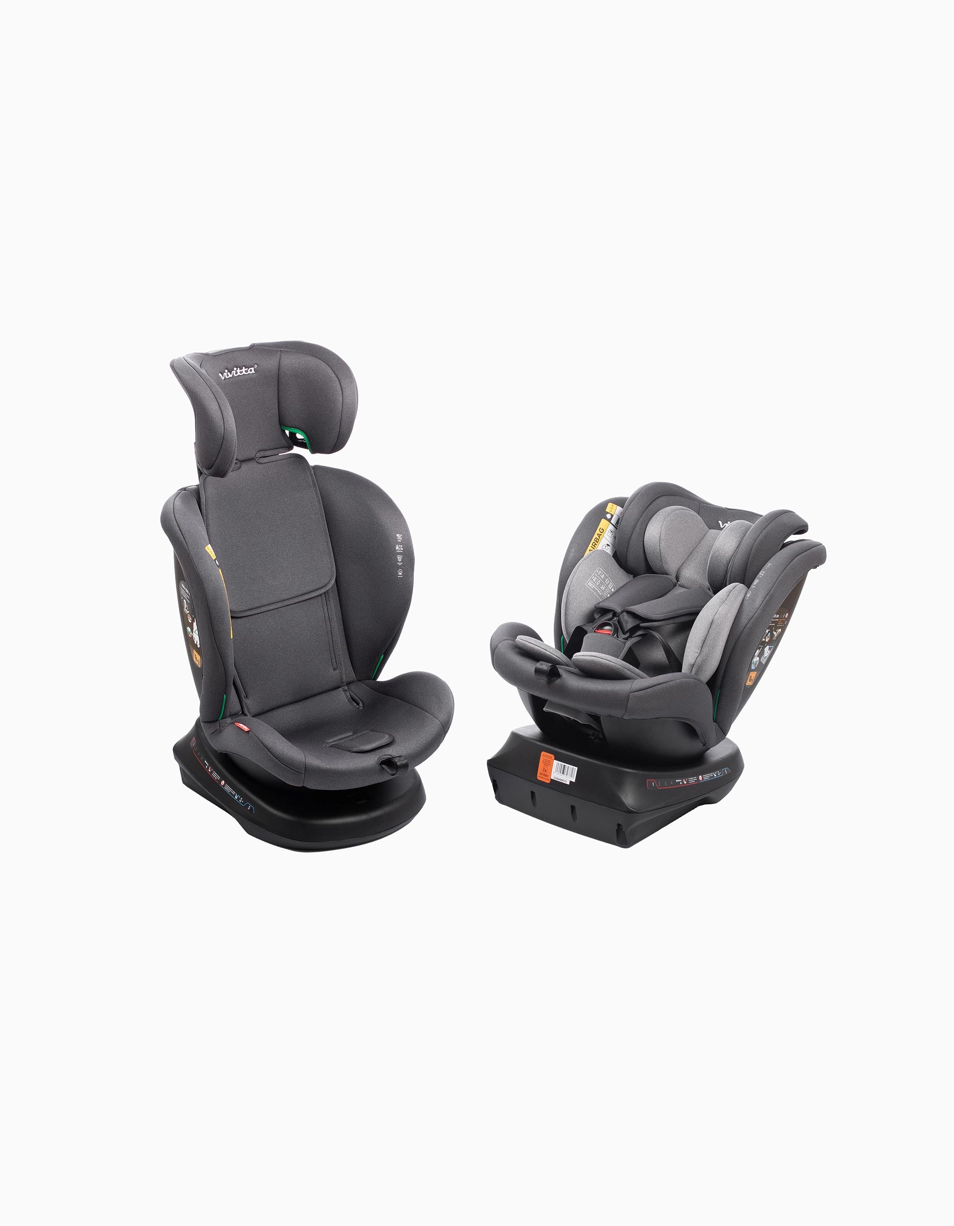 Vivitta Sanna I-Belt Car Seat, Anthracite Melange