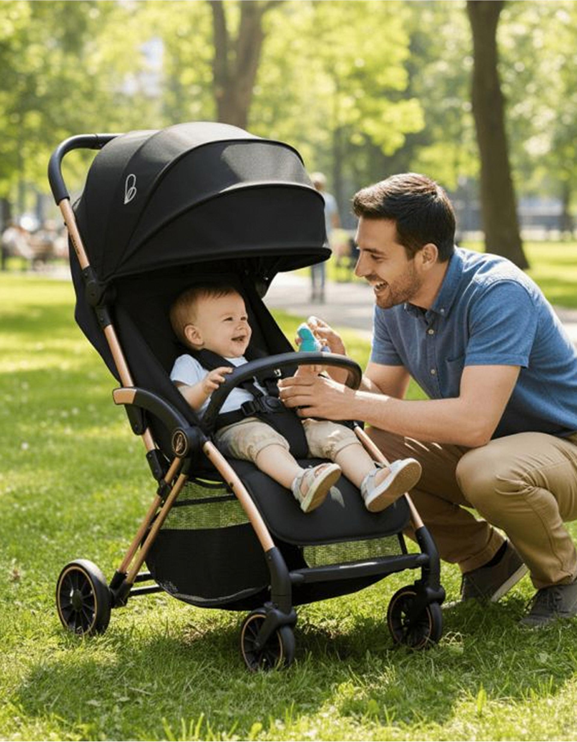 Carrito de Paseo Asalvo Plis Plas, Negro