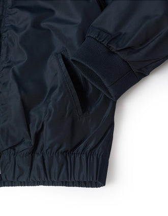 Chaqueta Cortavientos con Capucha desmontable para Bebé Niño, Azul Oscuro.