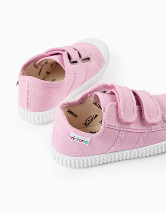 Canvas Trainers for Babies and Girls 'Victoria', Pink