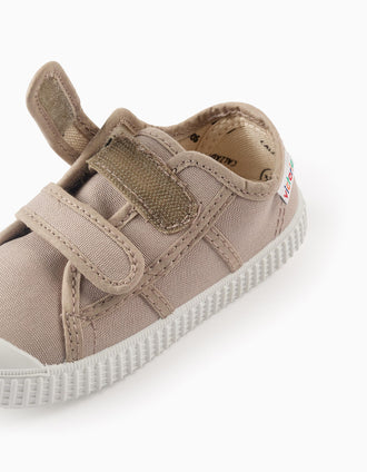 Baskets en Toile pour Bébé et Enfant 'Victoria', Beige