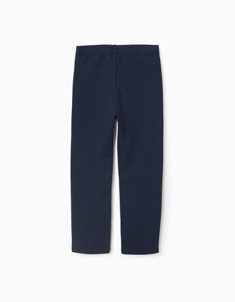 Mallas Perchadas para Niña, Azul Oscuro