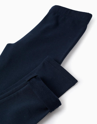 Mallas Perchadas para Niña, Azul Oscuro
