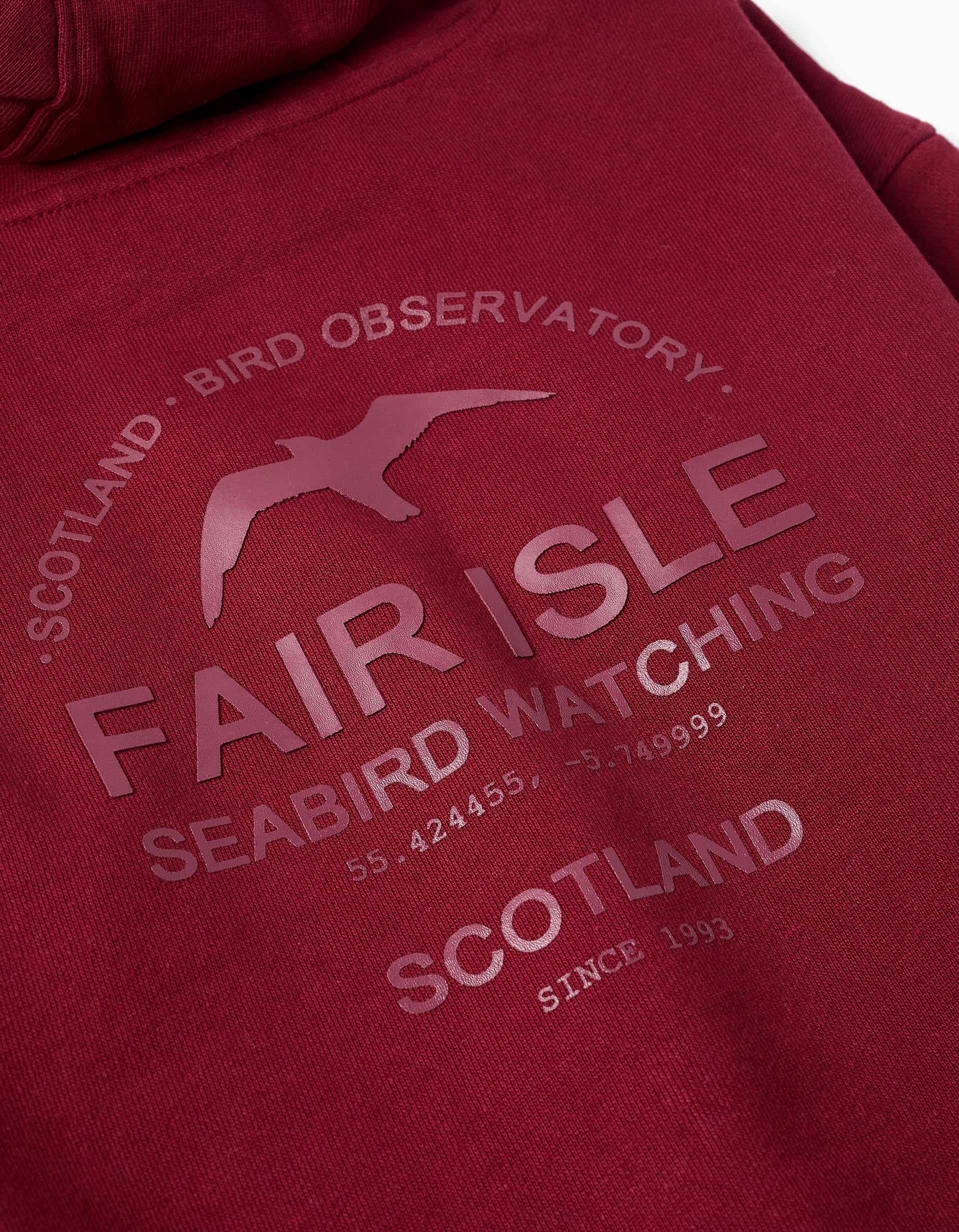 Brushed cotton hooded sweatshirt for boys, dark red