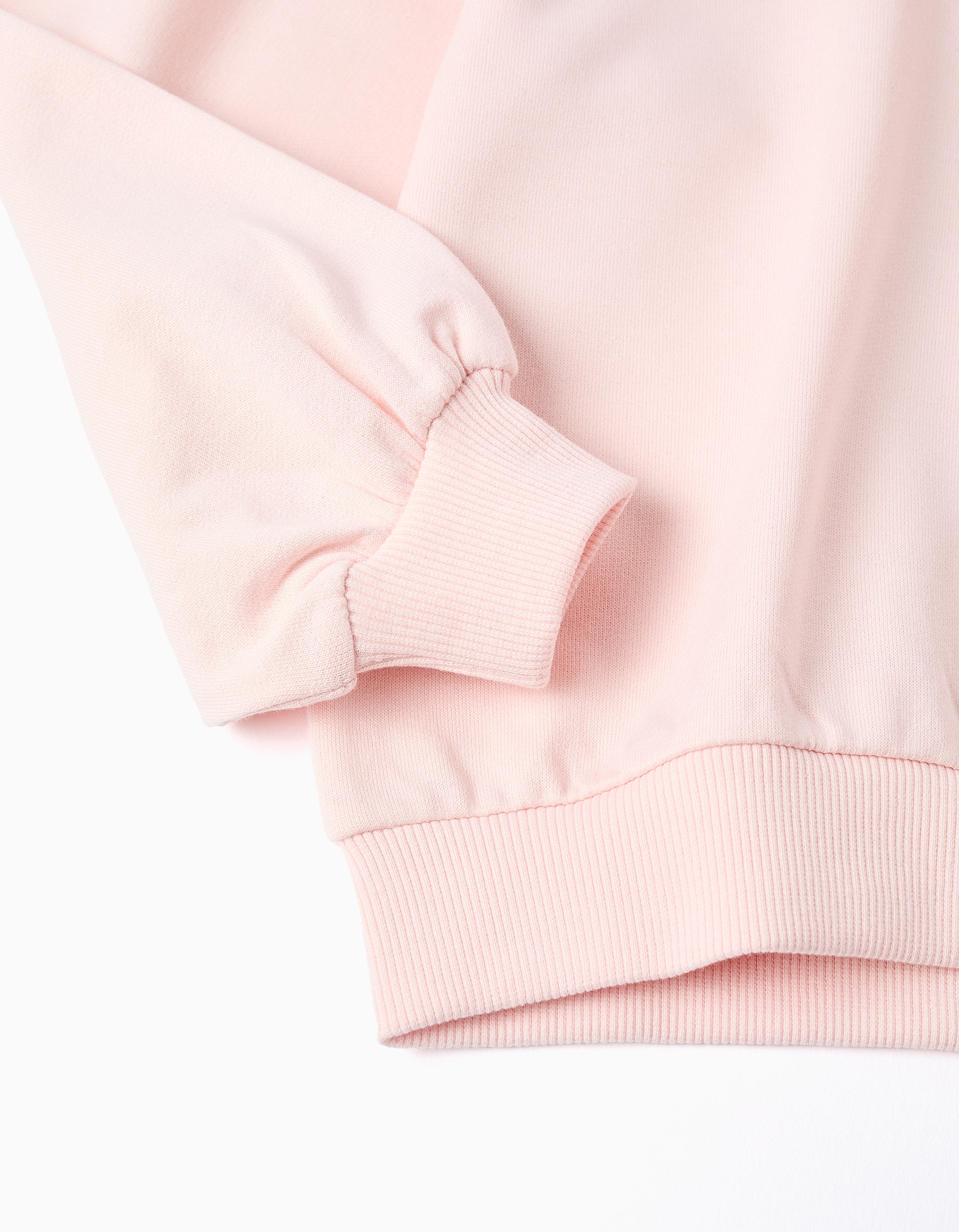 Sweatshirt with bow effect collar for girls, pink – ZIPPY