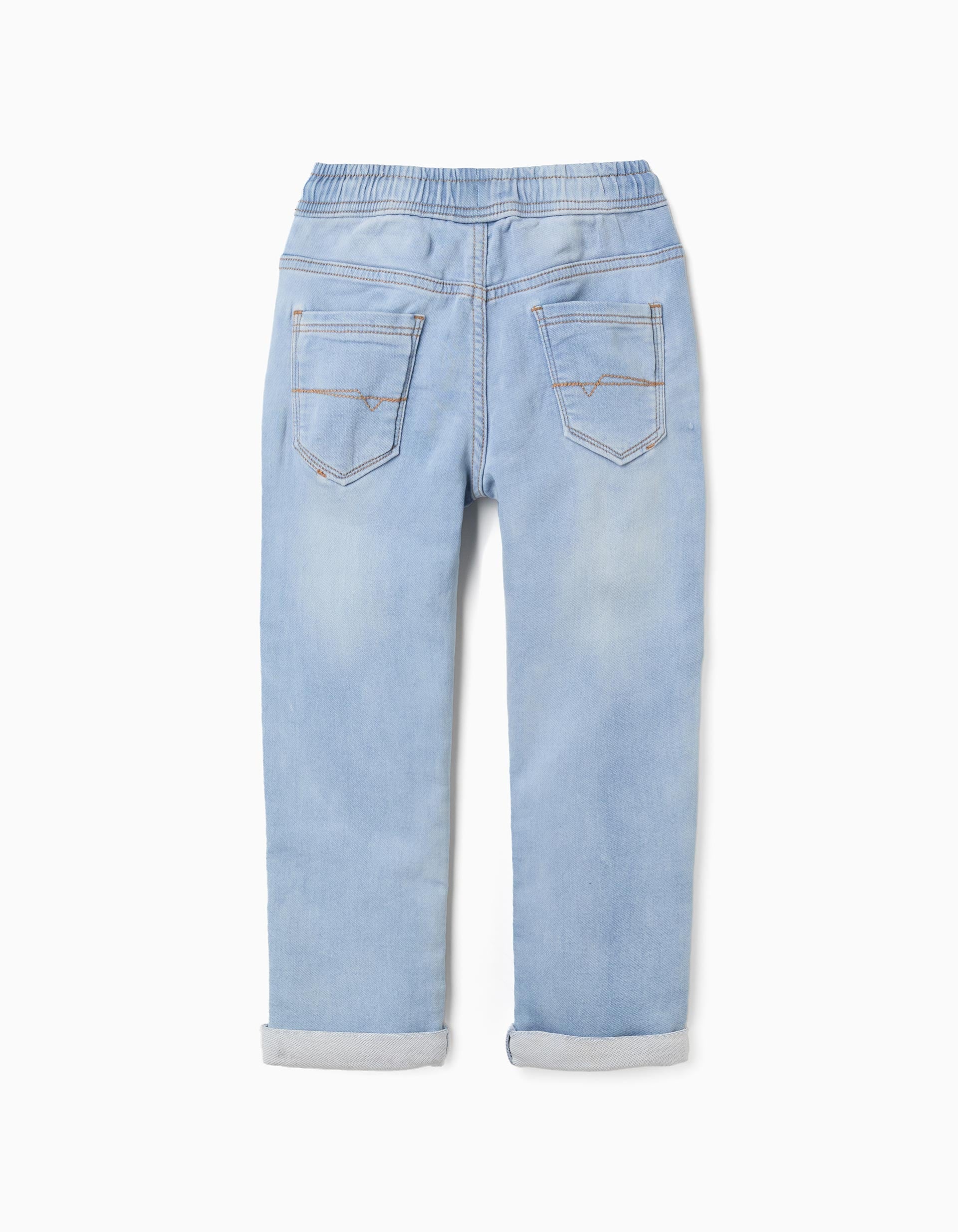 Pantalon de jogging en jean avec cordon pour garçon, bleu clair