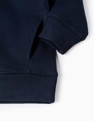 Cotton Hooded Sweatshirt for Boys '1919', Dark Blue