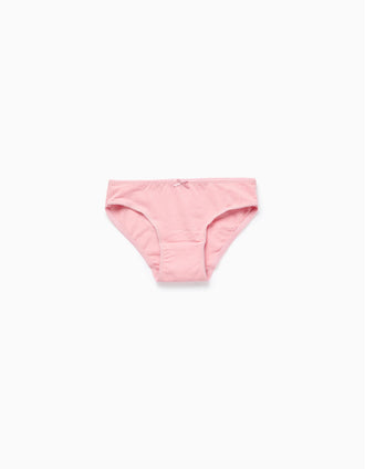 Pack of 5 Briefs for Girls 'Flowers & Camping', White/Pink