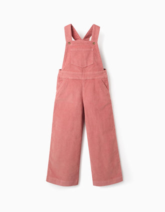 Mono de Pana 'Wide Leg' para Niña, Rosa