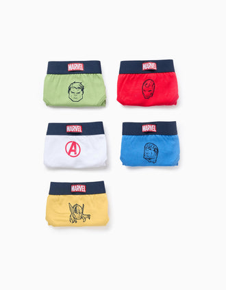 Pack 5 Cuecas para Menino 'Vingadores', Multicolor