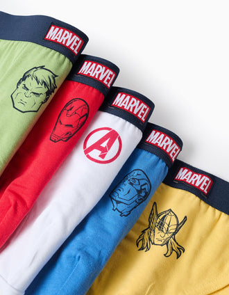 Pack 5 Cuecas para Menino 'Vingadores', Multicolor