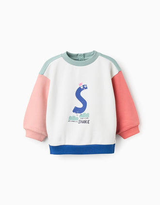 Sweat Cardada com Color Block para Bebé Menino 'Cobra', Multicolor