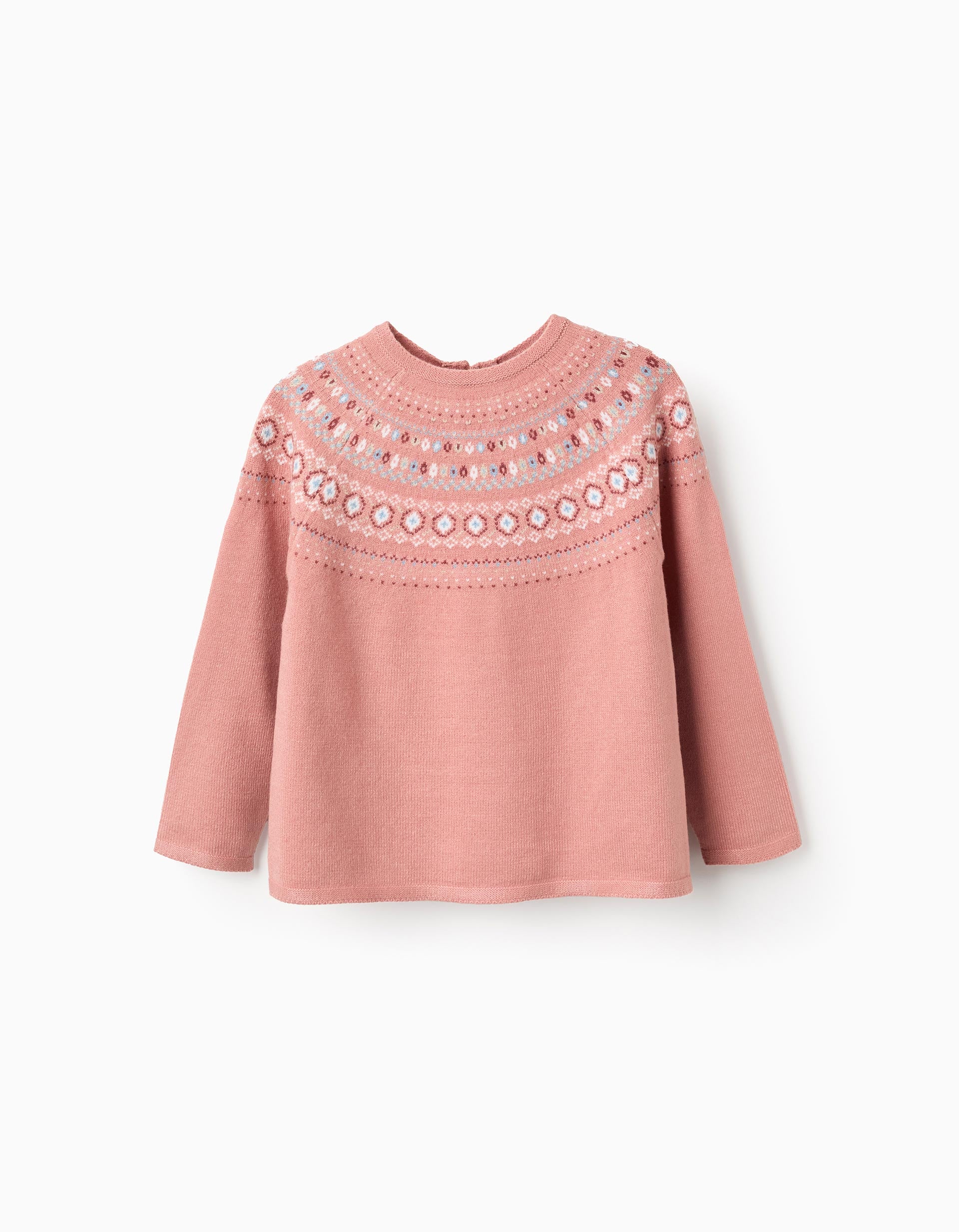 Jumper with Jacquard for Girls, Pink
