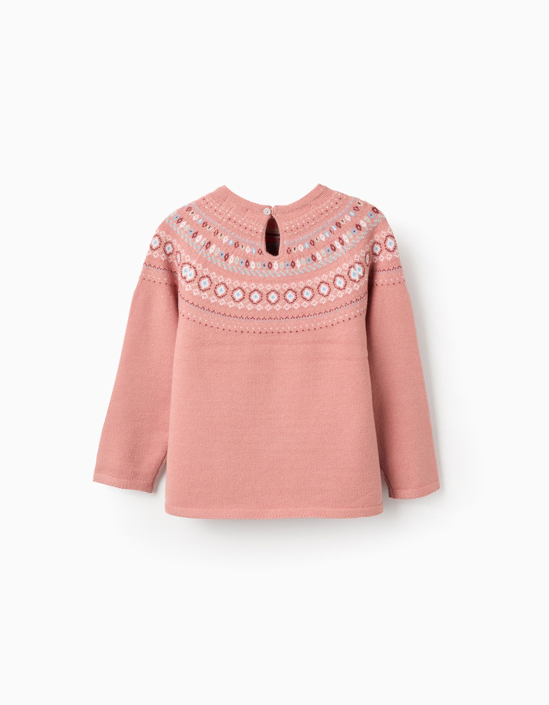 Jumper with Jacquard for Girls, Pink