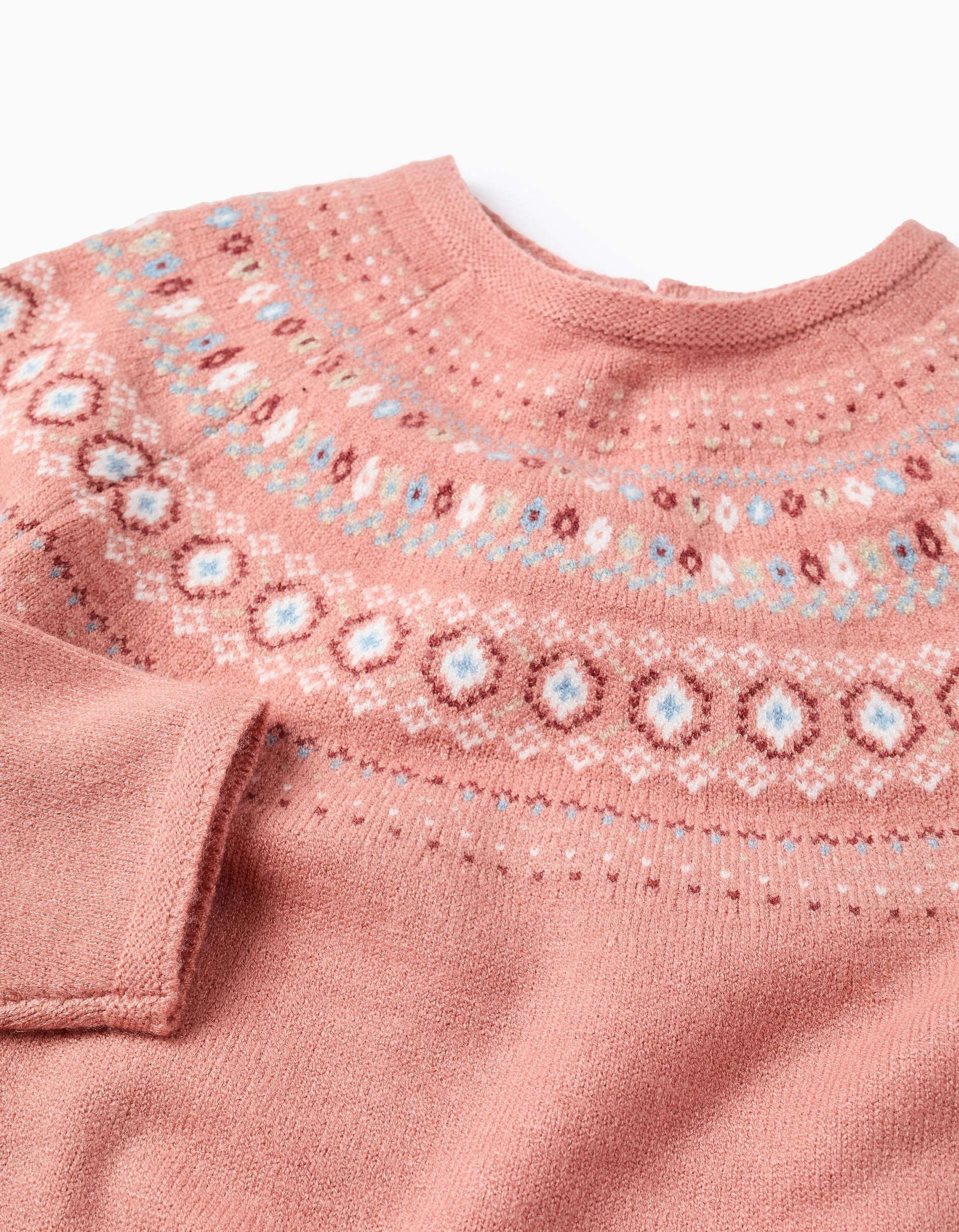 Jumper with Jacquard for Girls, Pink