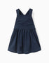 Vestido Pichi de Pana para Bebé Niña, Azul Oscuro