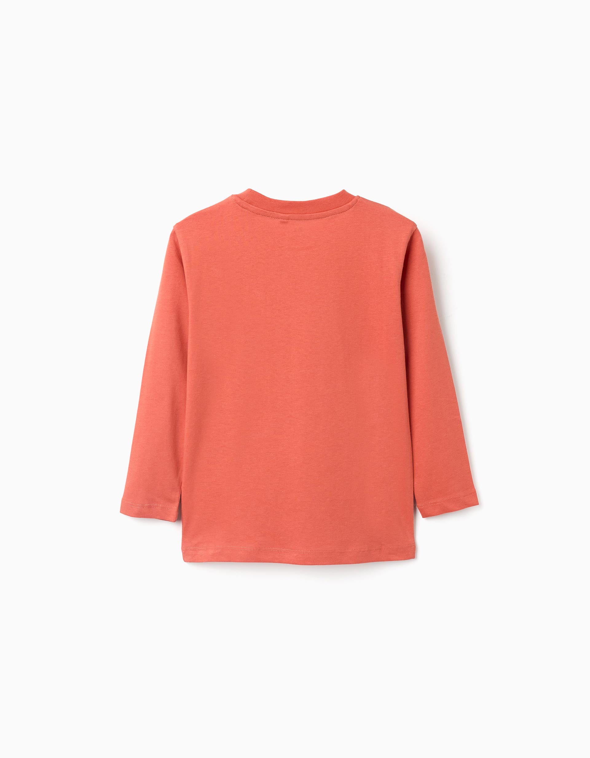 T-shirt de algodão com estampado 'create' para menino, laranja