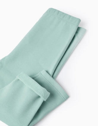 Brushed Tracksuit for Baby Girls 'Shapes', Light Green