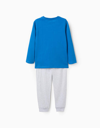 Pyjama en Coton pour Garçon 'Sonic', Bleu/Gris