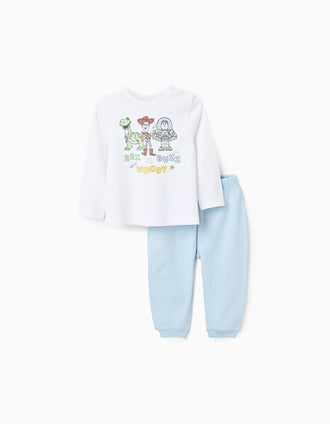 Pyjama en Coton pour Bébé Garçon 'Toy Story', Blanc/Bleu