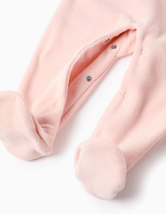 Babygrow polar com bordado Minnie para bebé menina, rosa