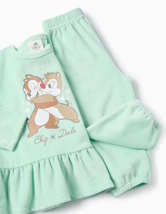 Velour Pyjama for Baby Girls 'Chip & Dale', Green