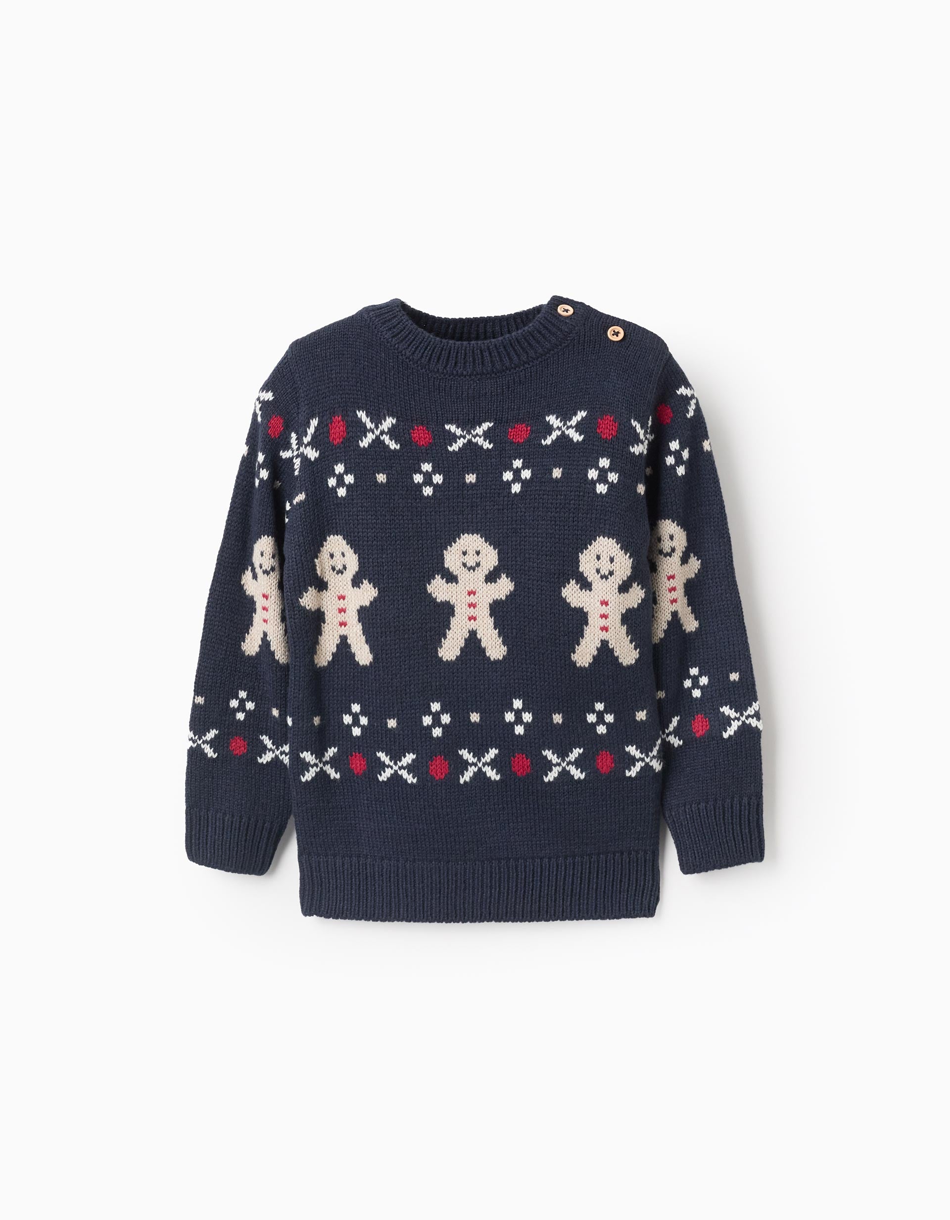 Christmas Jacquard Knitted Jumper for Baby Boys, Blue