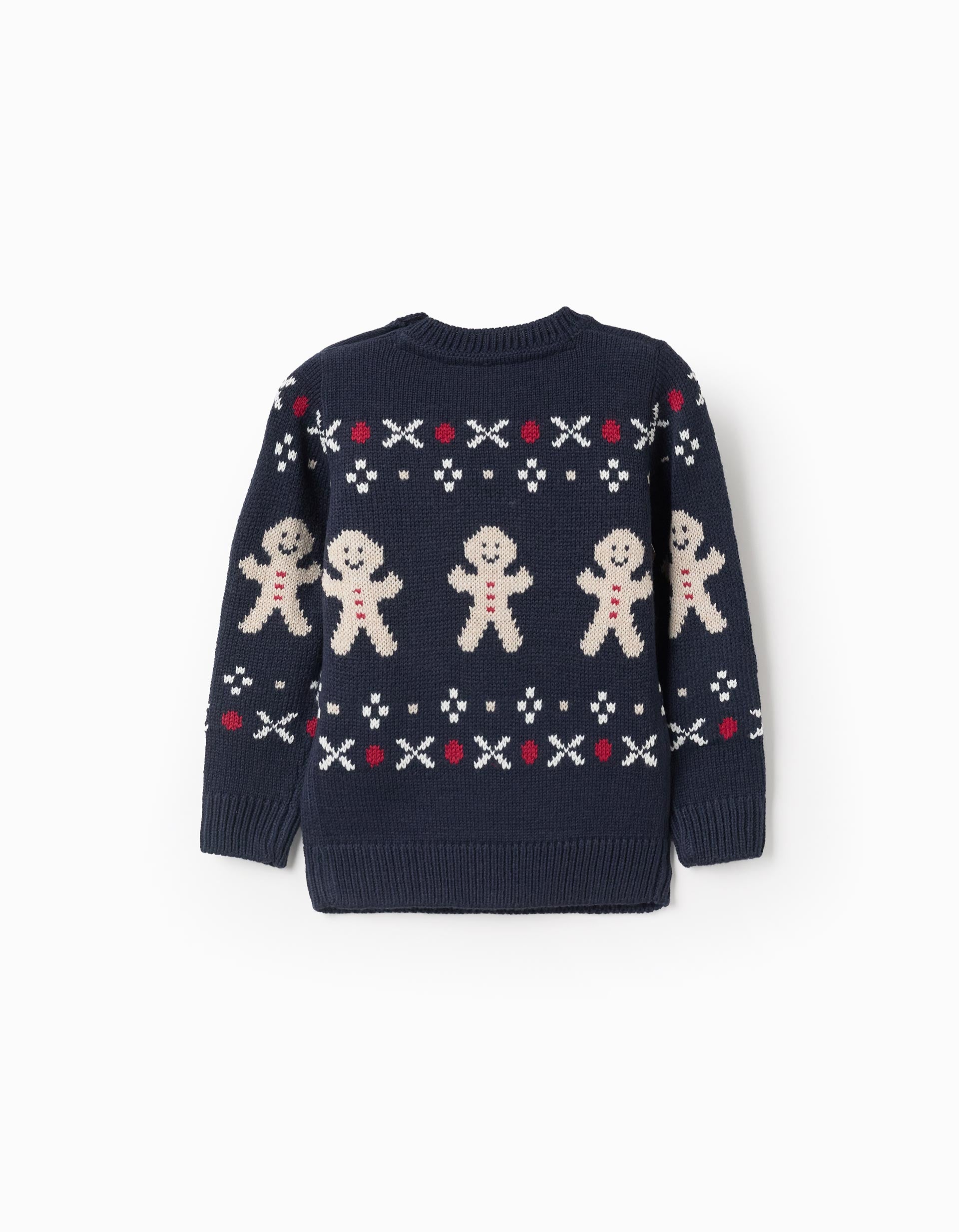 Christmas Jacquard Knitted Jumper for Baby Boys, Blue