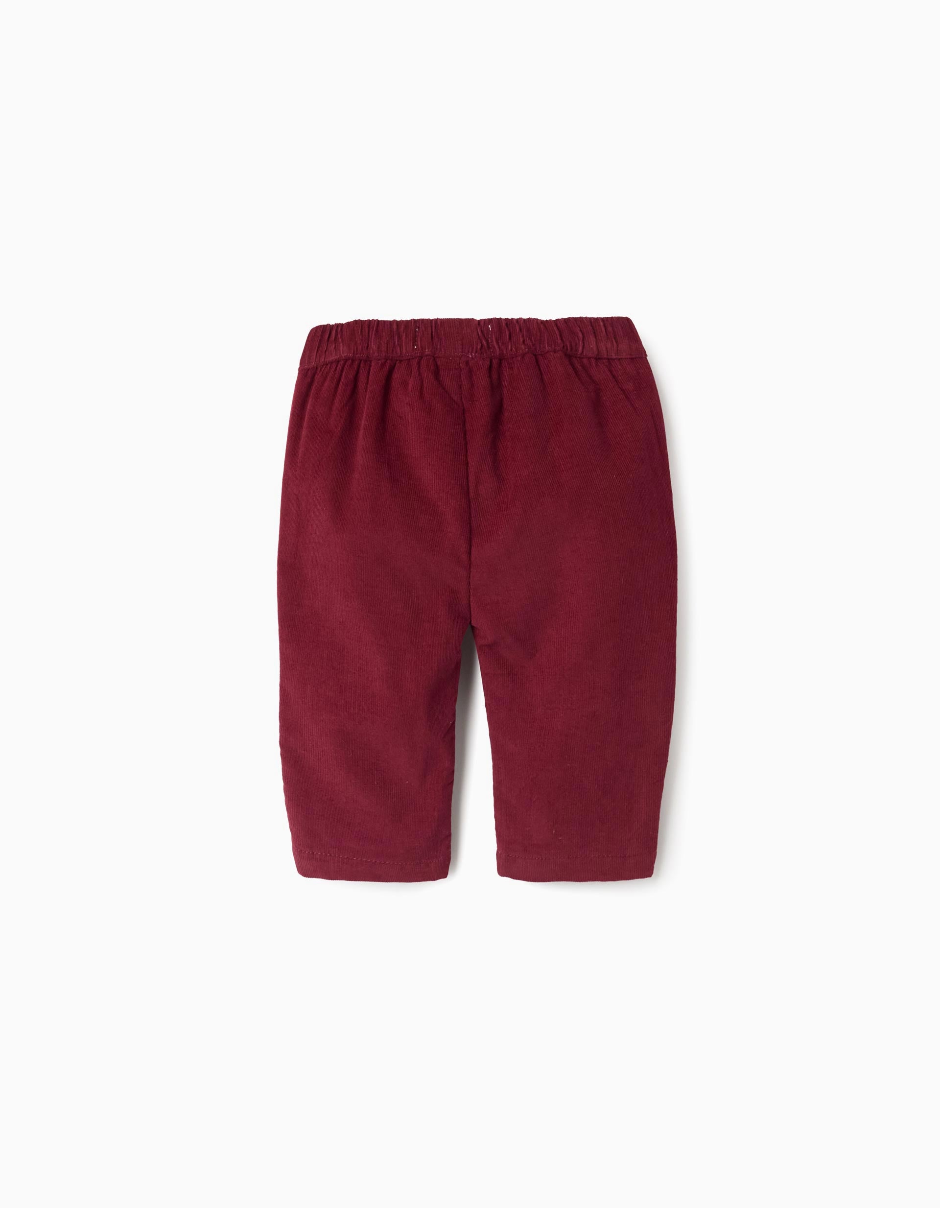 Corduroy Trousers for Newborns, Dark Red