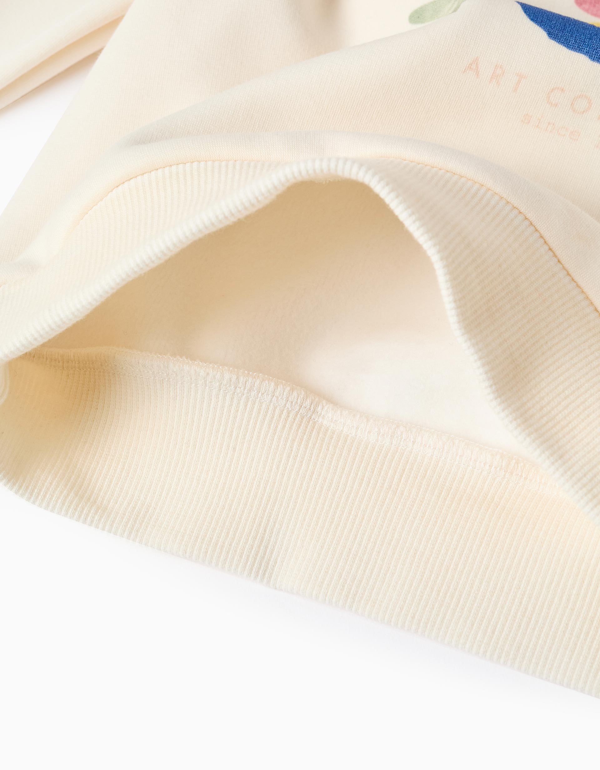 Sweat en coton peigné avec imprimé 'Art College' pour fille, blanc