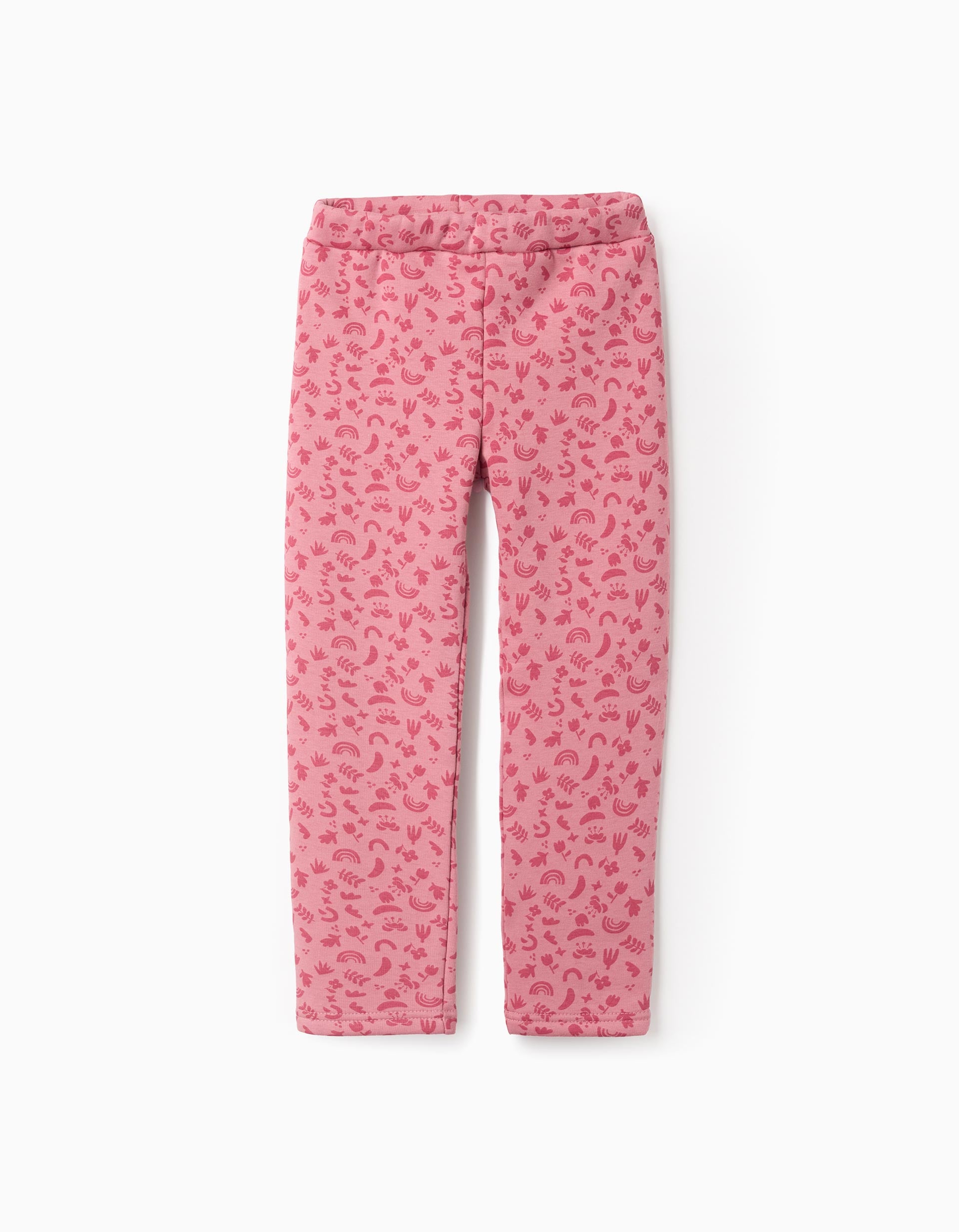 Legging en coton peigné à motif floral pour fille, rose