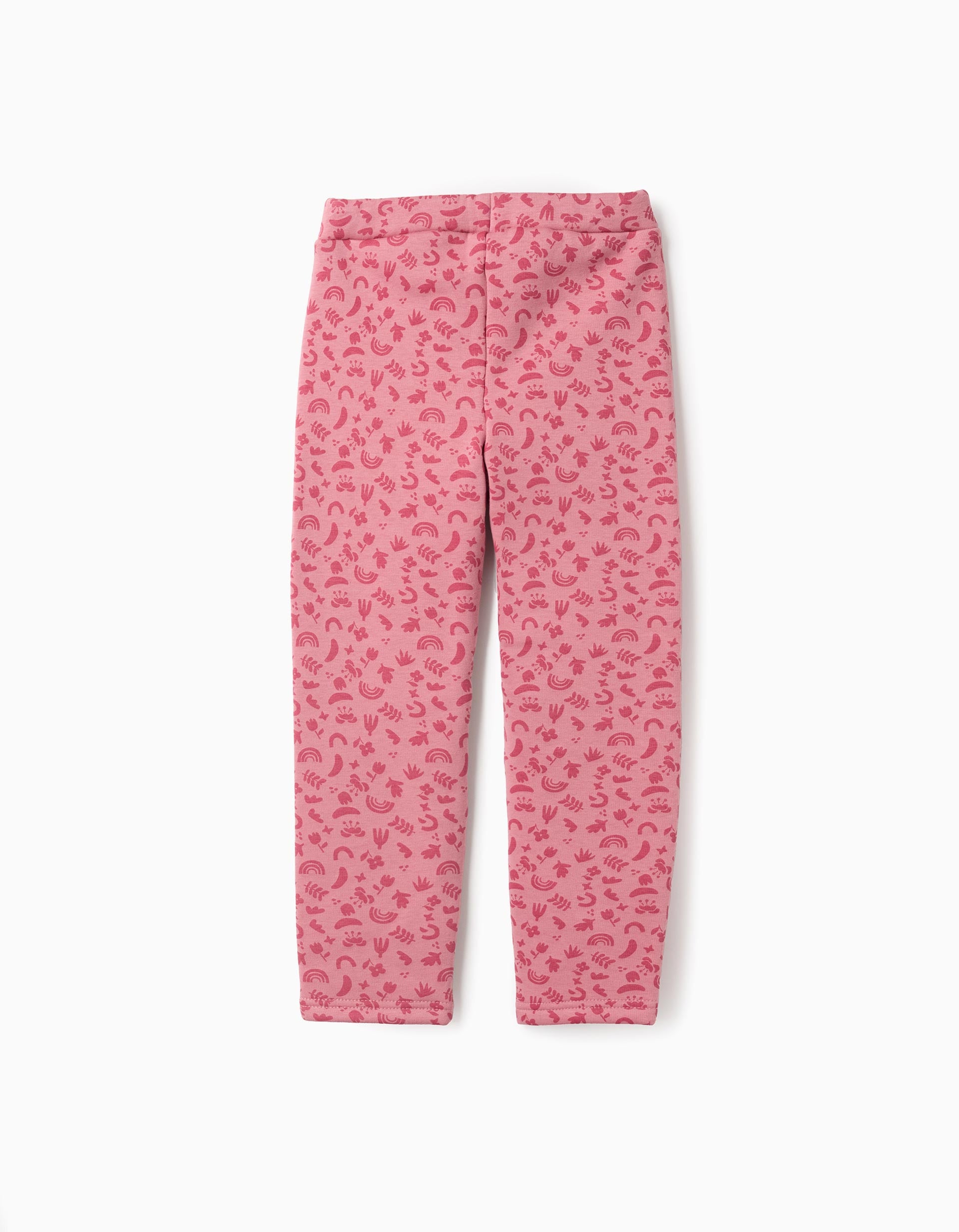 Legging en coton peigné à motif floral pour fille, rose
