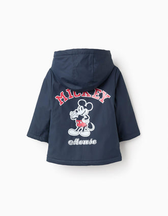Parka de Borracha com Capuz para Bebé Menino 'Mickey', Azul Escuro