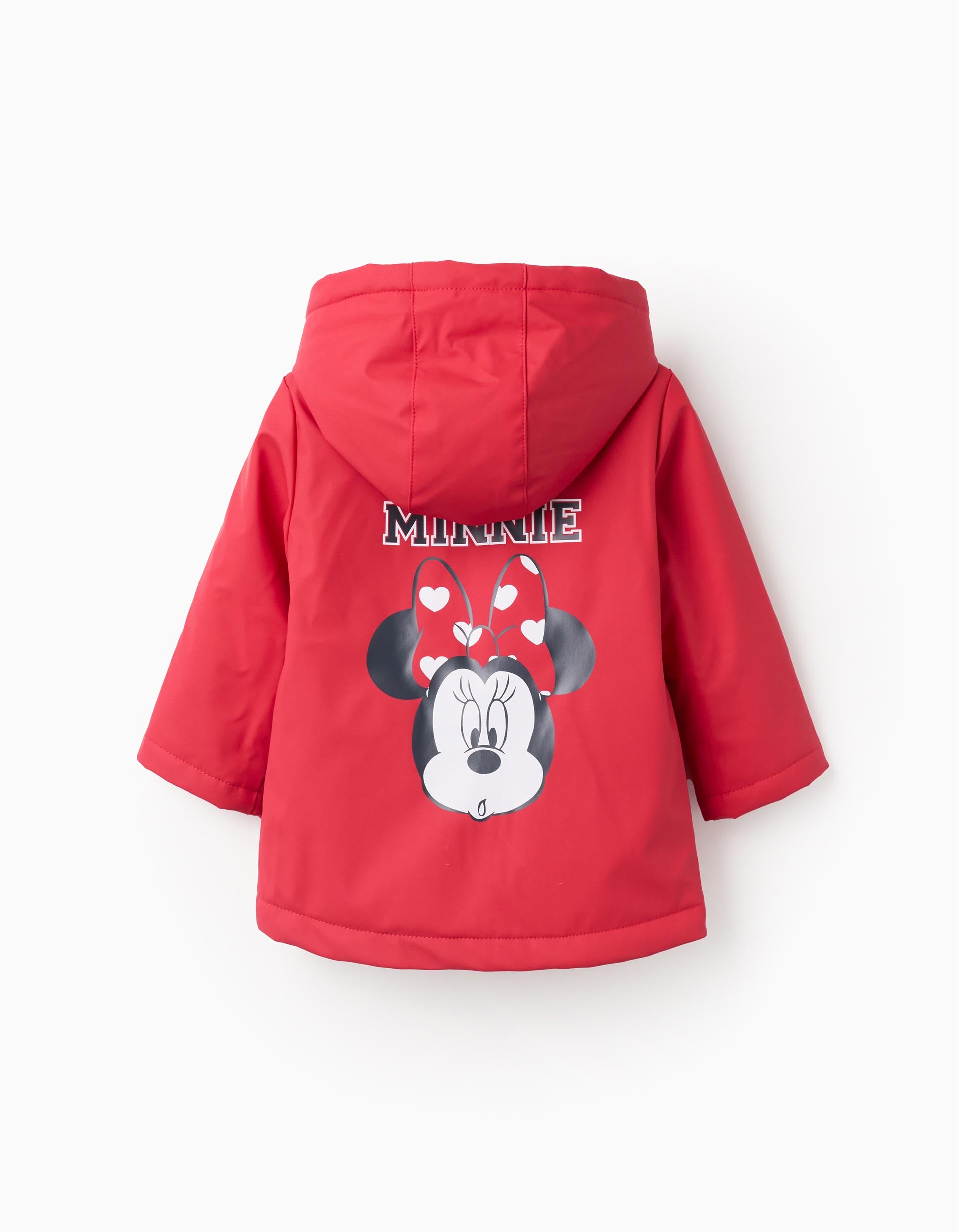 Parka de Goma con Capucha para Bebé Niña 'Minnie', Rojo