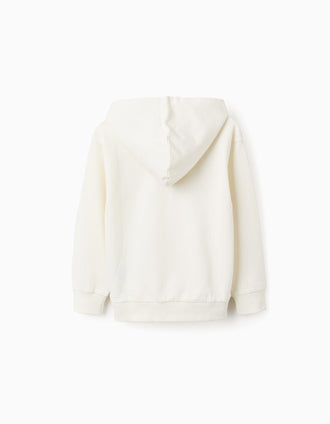 Sweat de Algodão com Capuz para Menino 'Minecraft', Branco