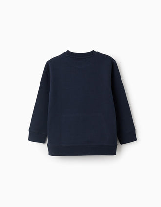 Sweat Cardada para Menino 'Minecraft', Azul Escuro