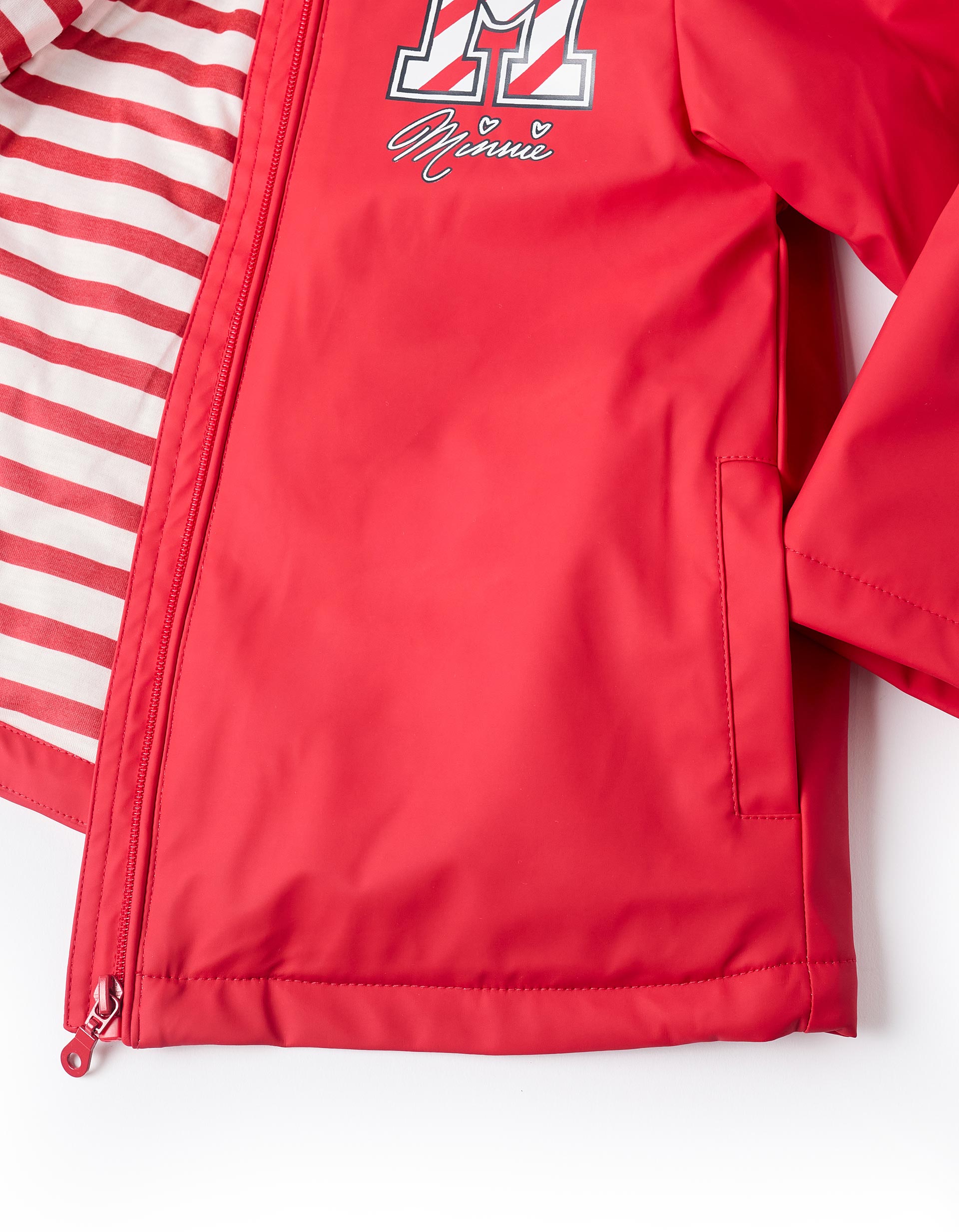 Hooded Rubber Parka for Girls 'Minnie', Red