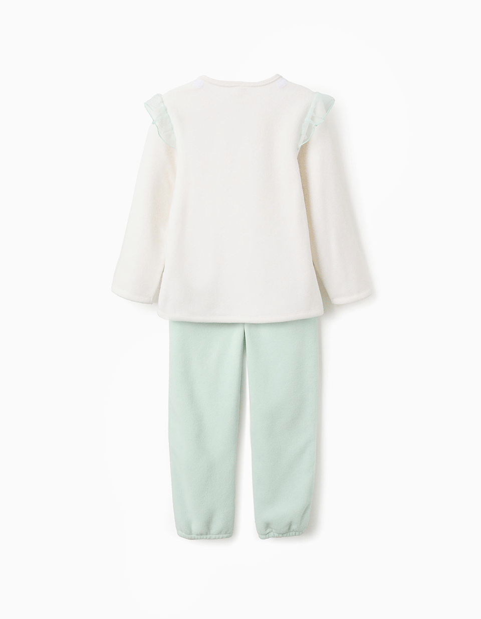 Fleece pyjamas with 'Frozen' removable cape for girls, green/white