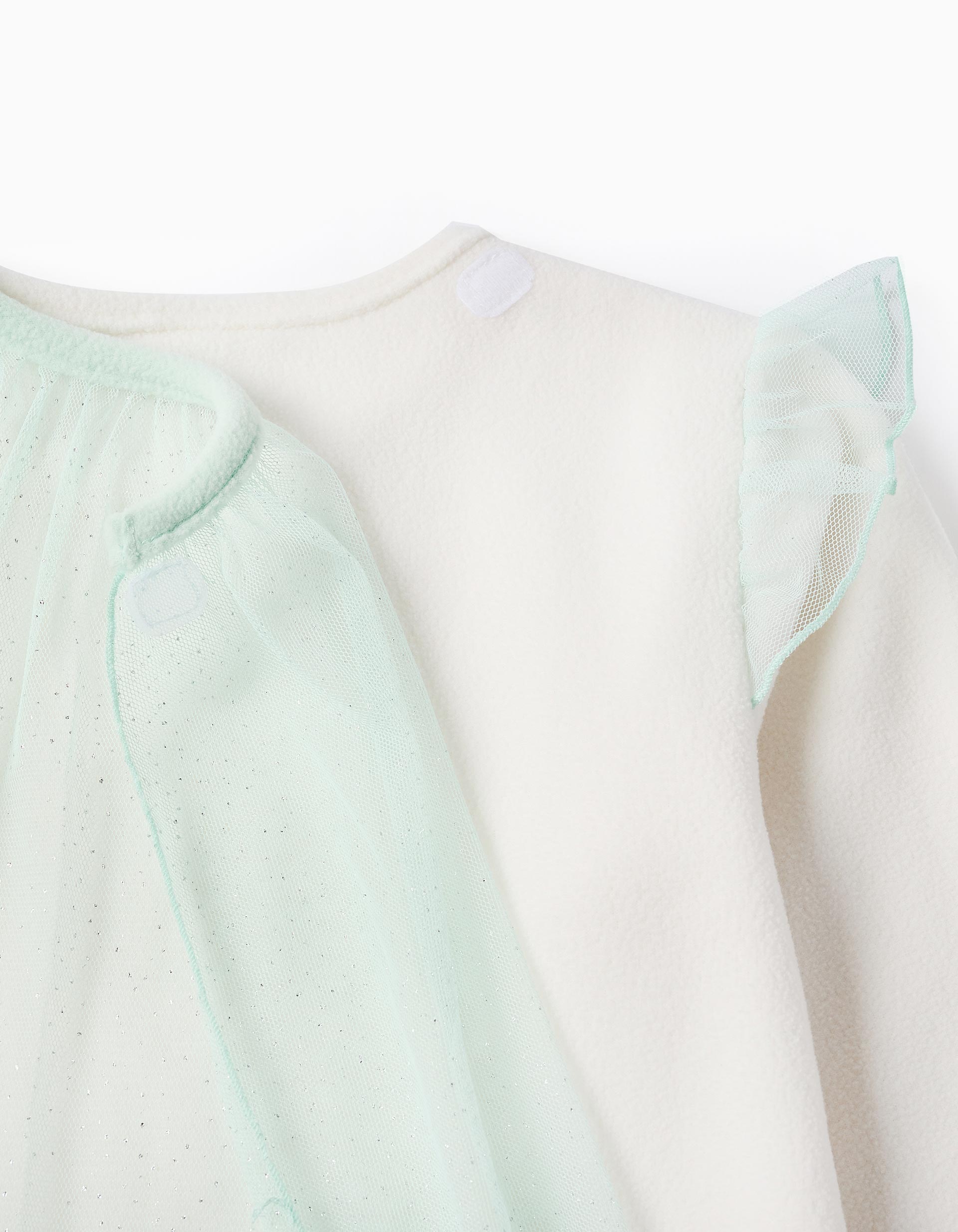 Fleece pyjamas with 'Frozen' removable cape for girls, green/white