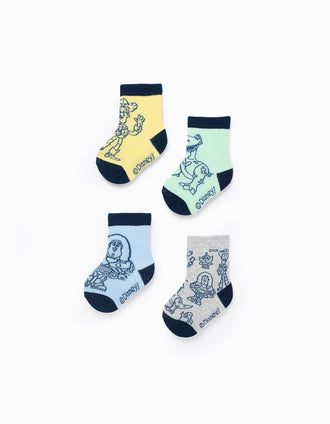 Pack de 4 Pares de Meias para Bebé Menino ‘Toy Story’, Multicolor